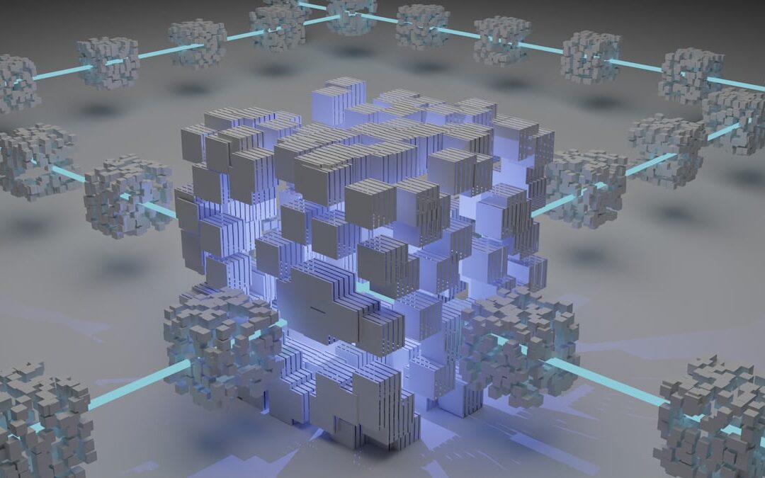 Cyberspace future concept with AI code representing emerging digital warfare and risk